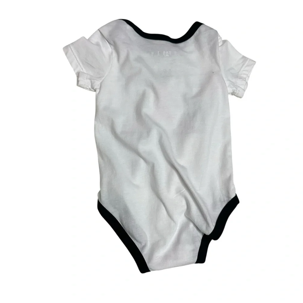 Jordan White and Black Bodysuit with Red Logo